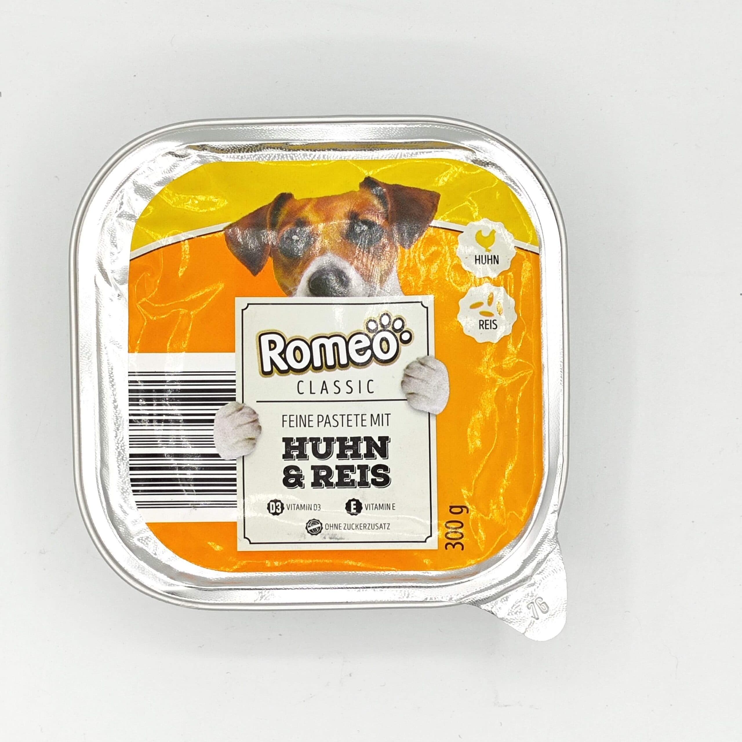 ووم سگ مرغ و برنج Romeo Classic Huhn & Reis وزن 300 گرم