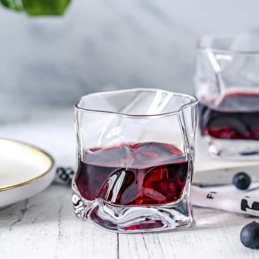 نیم لیوان دفرمه کریستالین Deli Glass | پک ۶ عددی ۳۰۰ سی‌سی کد 383