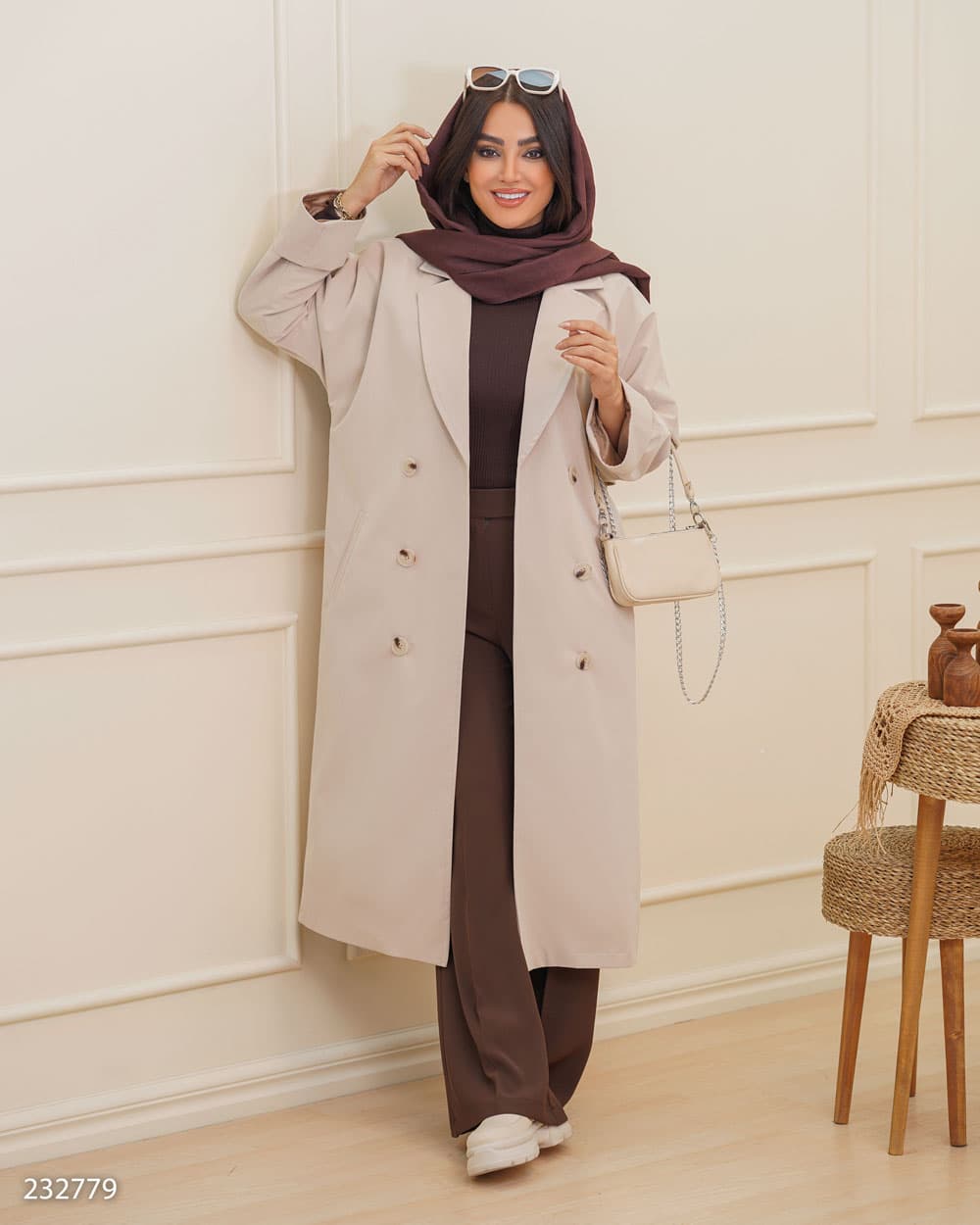 بارانی زنانه مدل نوشاد مدل کد 5002327 — تصویر ۳