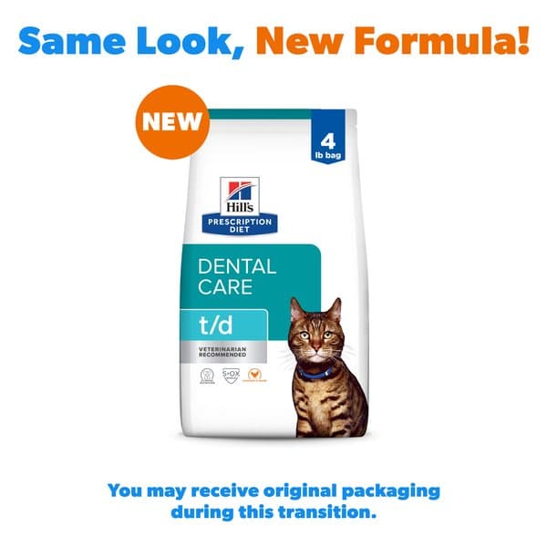 غذای خشک درمانی گربه هیلز t/d مراقبت دهان و دندان ۱.۵ کیلوگرم | Hill’s Prescription Diet t/d Dental Care 1.5kg — تصویر ۲