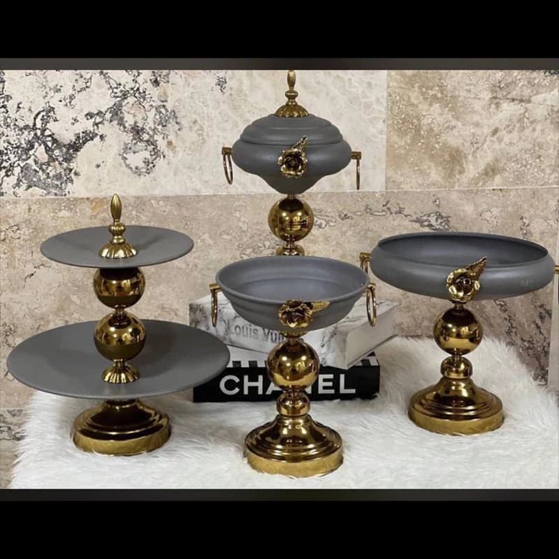 سرویس پذیرایی گلدار فلزی | سرویس پذیرایی جدید کد 333 — تصویر ۳