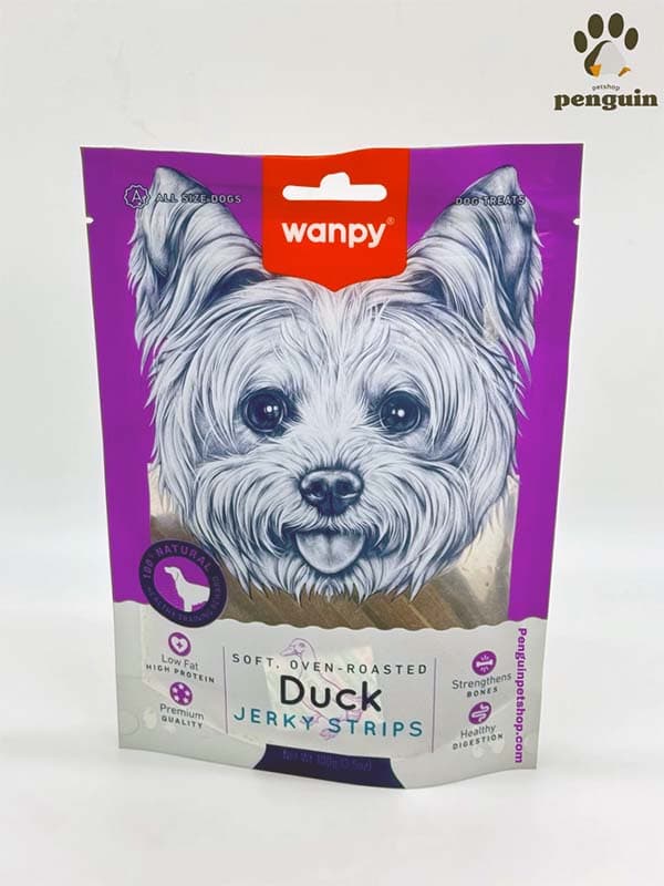 تشویقی نواری سگ ونپی Duck Jerky Strips طعم گوشت اردک وزن 100 گرم