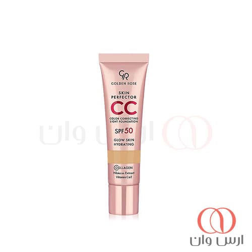 سی سی CC کرم گلدن رز مدل Skin Perfector حاوی SPF 50 حجم 35 میل