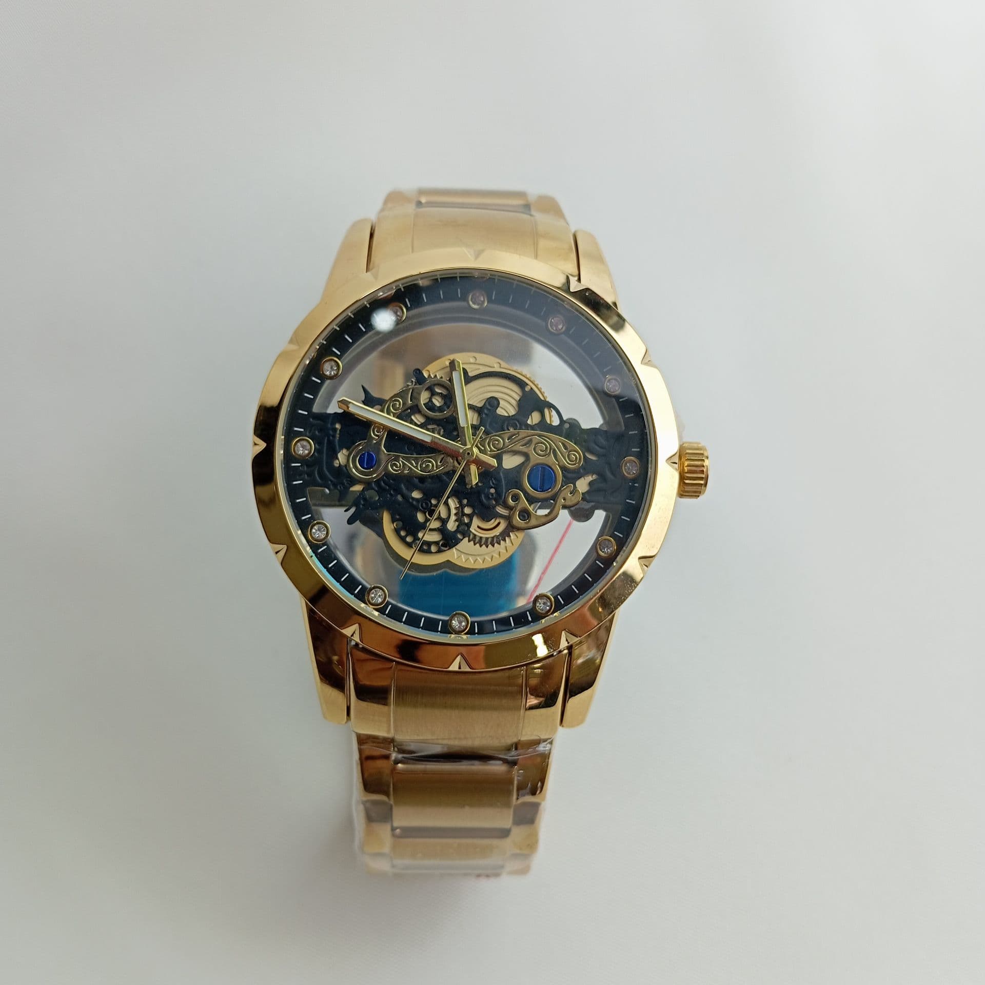 ⌚ ساعت مچی مردانه استیل (طرح اتوماتیک) پشت شیشه — تصویر ۳
