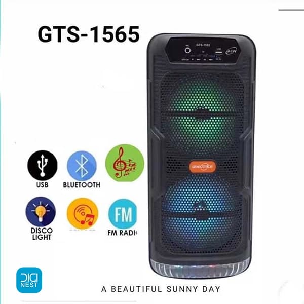 اسپیکر بلوتوثی قابل حمل مدل GTS 1565 — تصویر ۳
