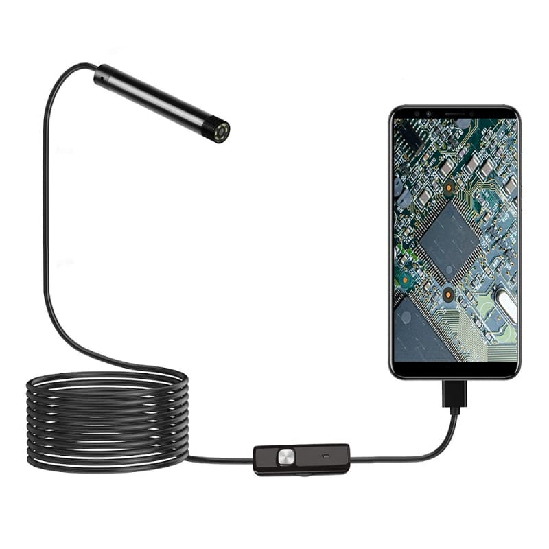 دوربین آندوسکوپی فنری 1.3 مگاپیکسل لنز 7mm کابل 3.5 متر ارتباط USB — تصویر ۹