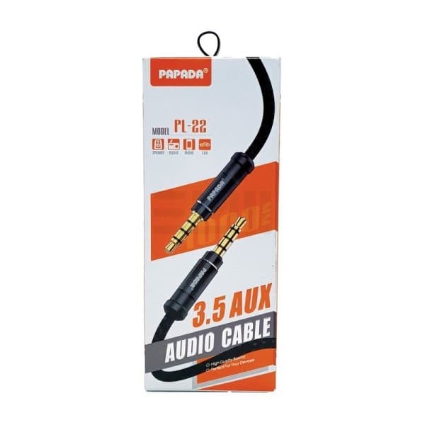 کابل AUX برزنتی سرفلزی PAPADA مدل PL-22