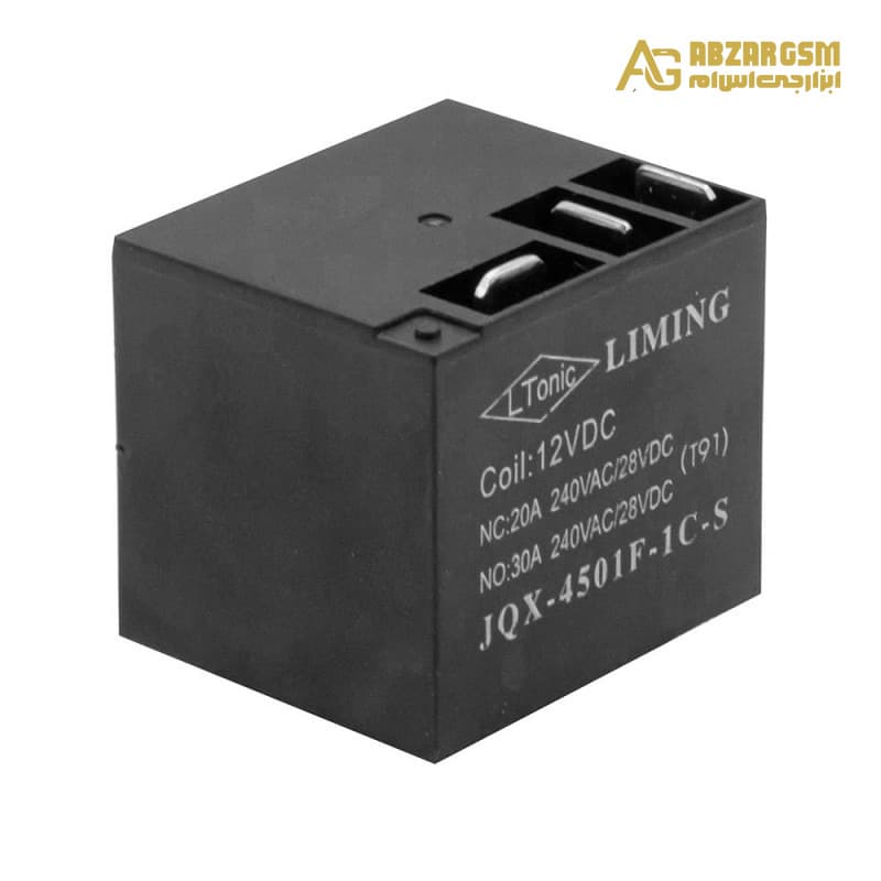 رله فیش خور – کولری 12 ولت 30 آمپر T91 مارک LIMING کد JQX-4501F-1C-S — تصویر ۱۰