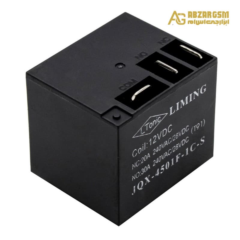 رله فیش خور – کولری 12 ولت 30 آمپر T91 مارک LIMING کد JQX-4501F-1C-S — تصویر ۸