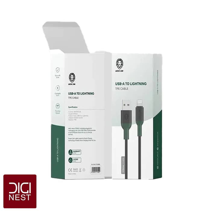کابل تبدیل USB به لایتنینگ گرین لاین مدل GNCPALTG3MBK طول 3 متر — تصویر ۲