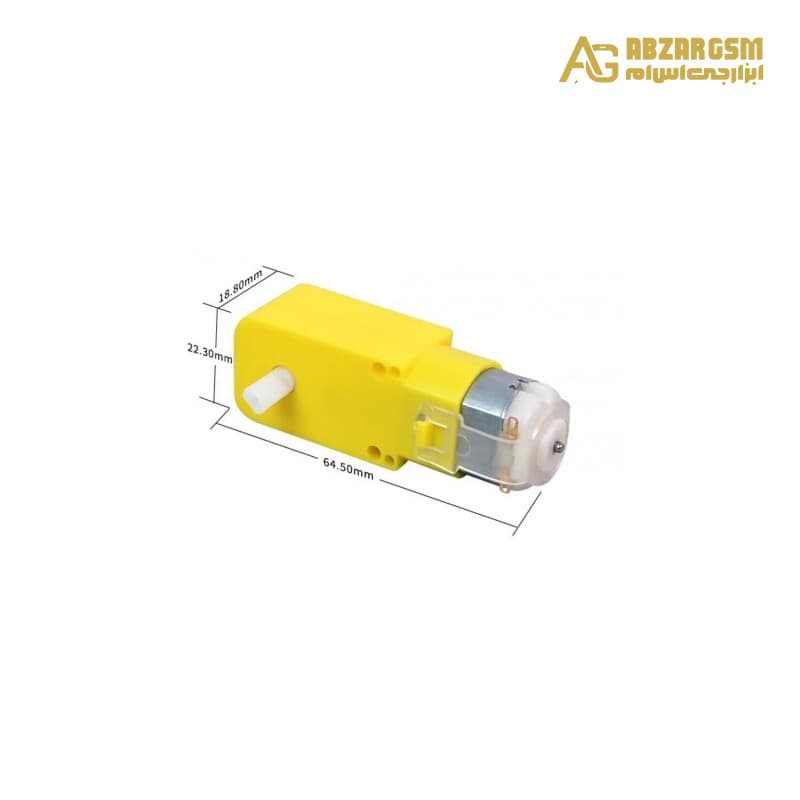 موتور گیربکس پلاستیکی دو طرفه G1:120 100RPM — تصویر ۸
