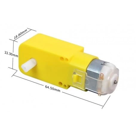 موتور گیربکس پلاستیکی دو طرفه G1:120 100RPM — تصویر ۳