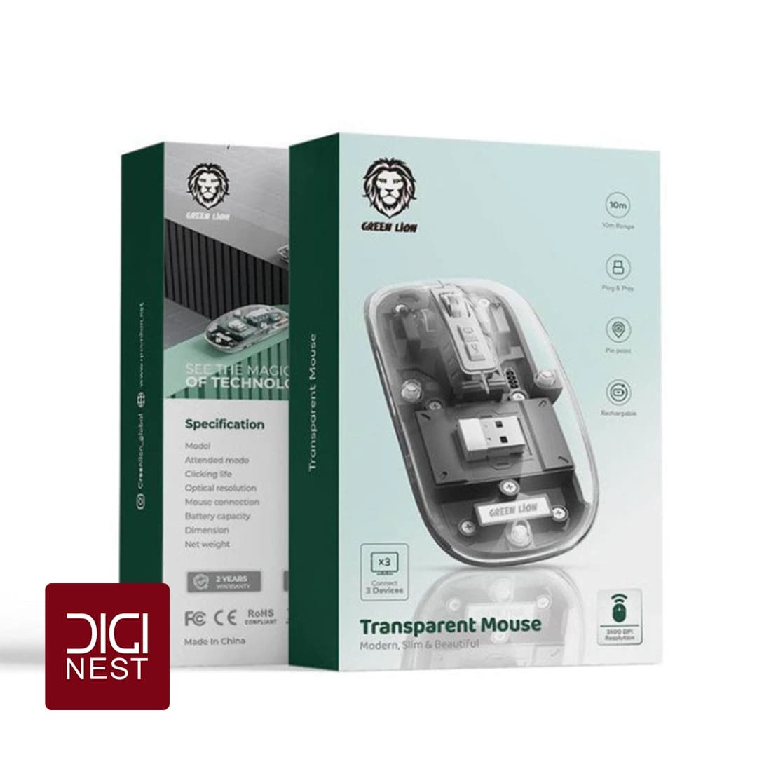 ماوس بی‌سیم گرین لاین مدل Transparent Mouse GL-113 — تصویر ۲