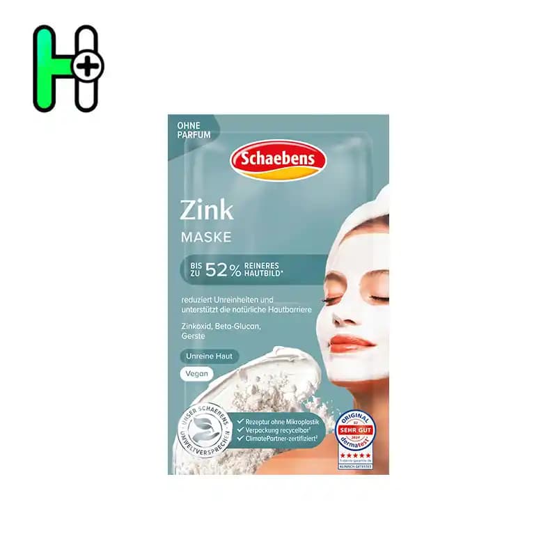 ماسک زینک مراقبت تخصصی پوست چرب و جوش‌دار شابنز Schaebens Zink Maske
