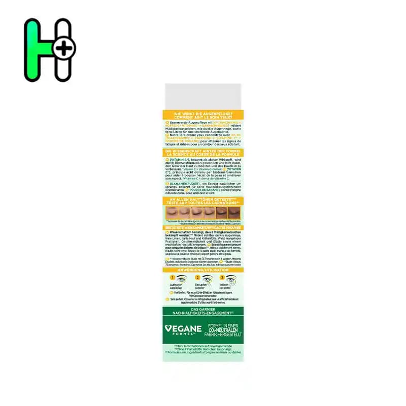 کرم دور چشم ویتامین C گارنیر Garnier SkinActive Vitamin C Glow Booster Augenpflege — تصویر ۲