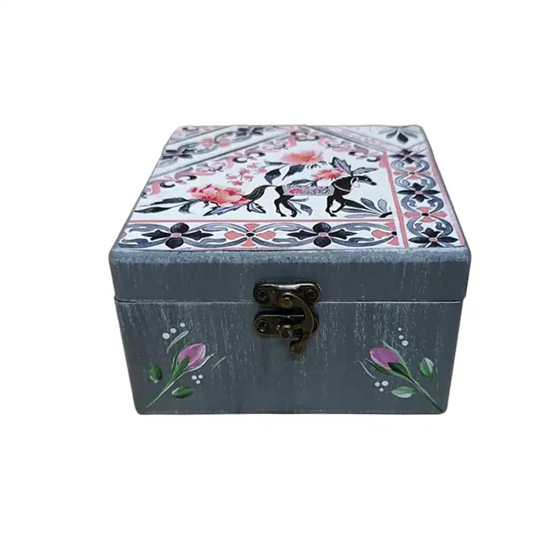 جعبه چوبی هنری برکه کد003