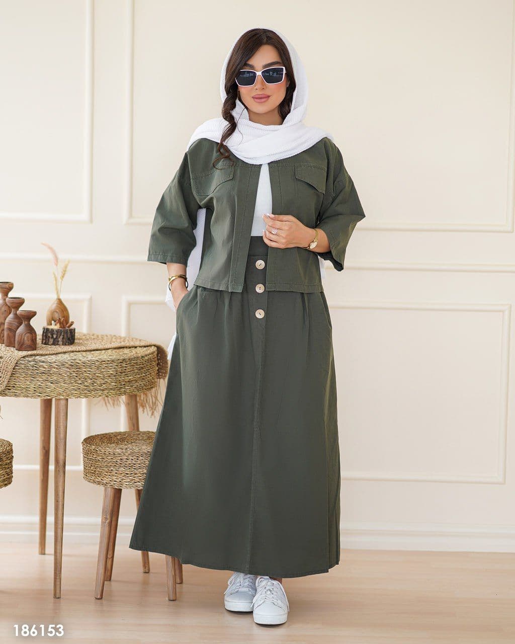 کراپ کت و دامن مدل شالین کد 1861 زنانه(ضمانت اصالت)ارسال رایگان — تصویر ۲