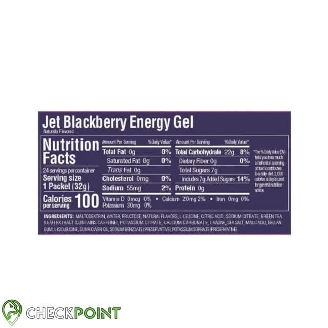 پاور ژل JET BLACKBERRY GU + کافیین — تصویر ۲