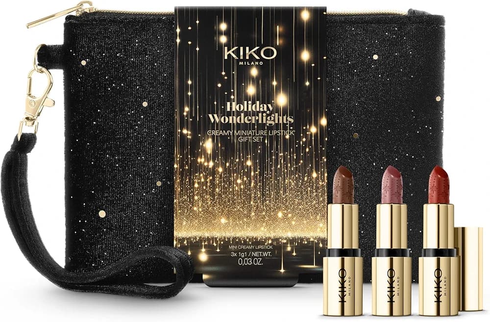 ست رژلب کیکو میلانو KIKO MILANO Holiday Wonderlights Creamy Miniature Lipstick Gift Set Holiday wonderlights creamy miniature lipstick gift set