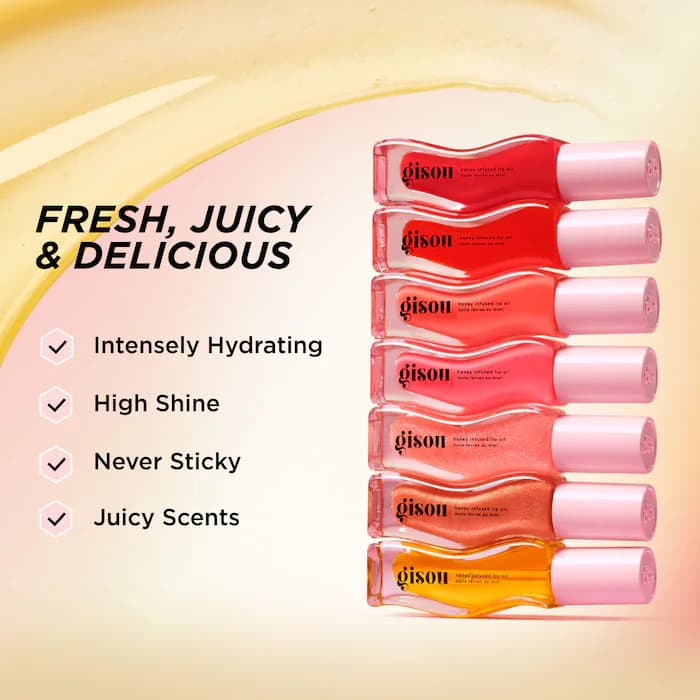 روغن لب گیسو Gisou Lip Oil رنگ Honey Gold — تصویر ۳