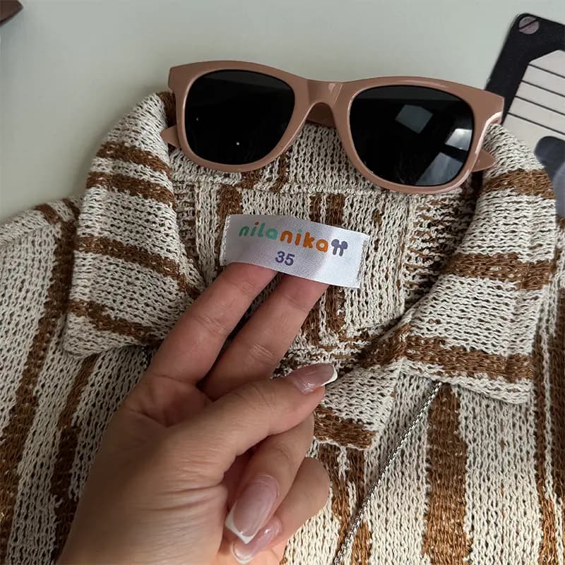 ست شومیز شلوارک پسرانه قهوه ای تابستانه کد 1254 — تصویر ۸