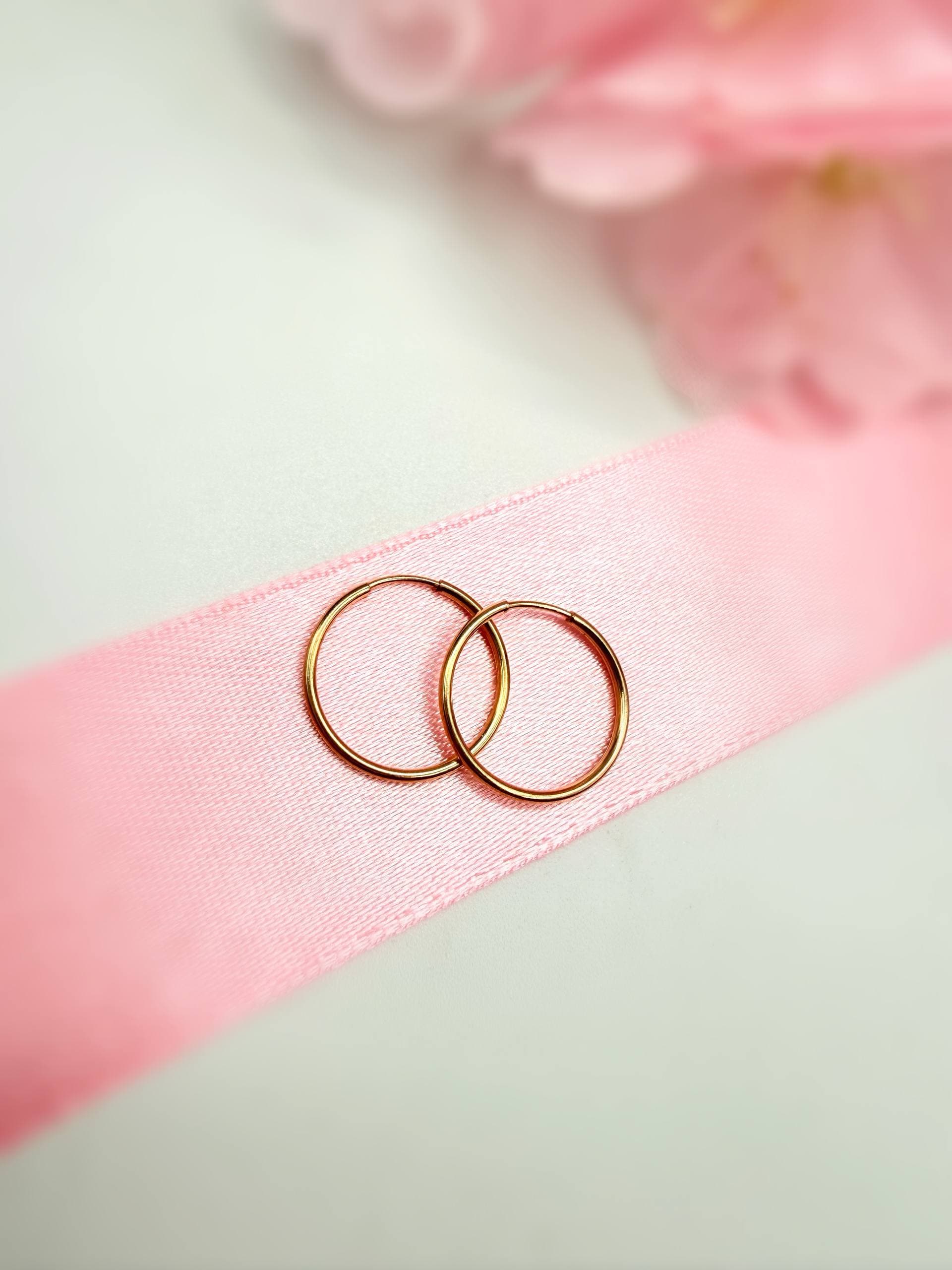 گوشواره حلقه ای زرد