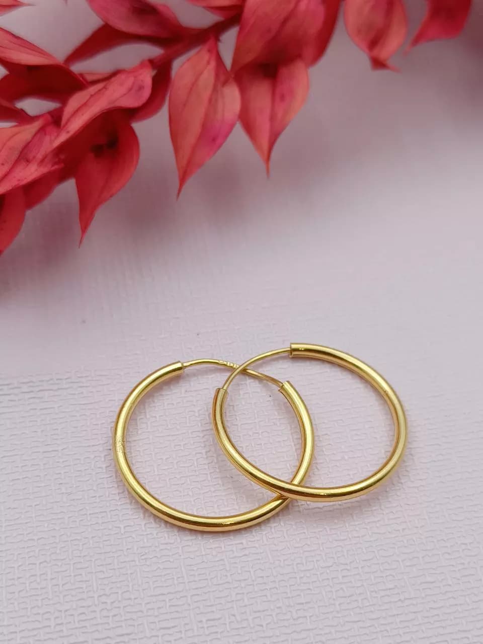 گوشواره حلقه ای ساده بزرگ — تصویر ۵