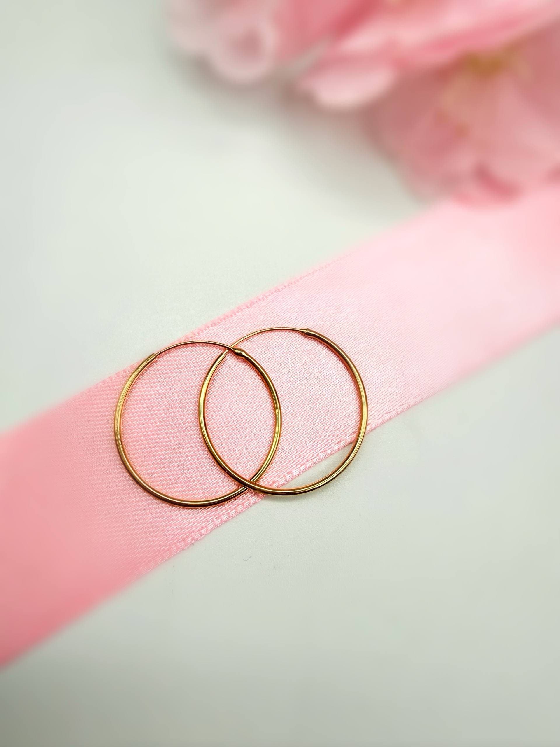 گوشواره حلقه ای ساده متوسط