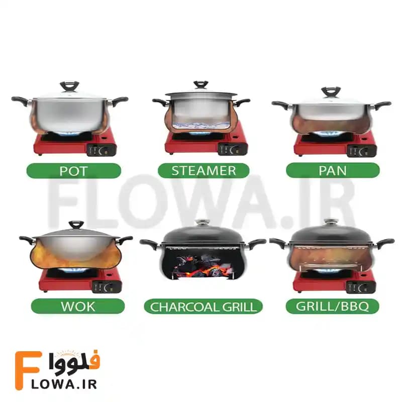 سرویس غذاپز تنوری همه کاره ناخ 8 پارچه مدل اریکا — تصویر ۲