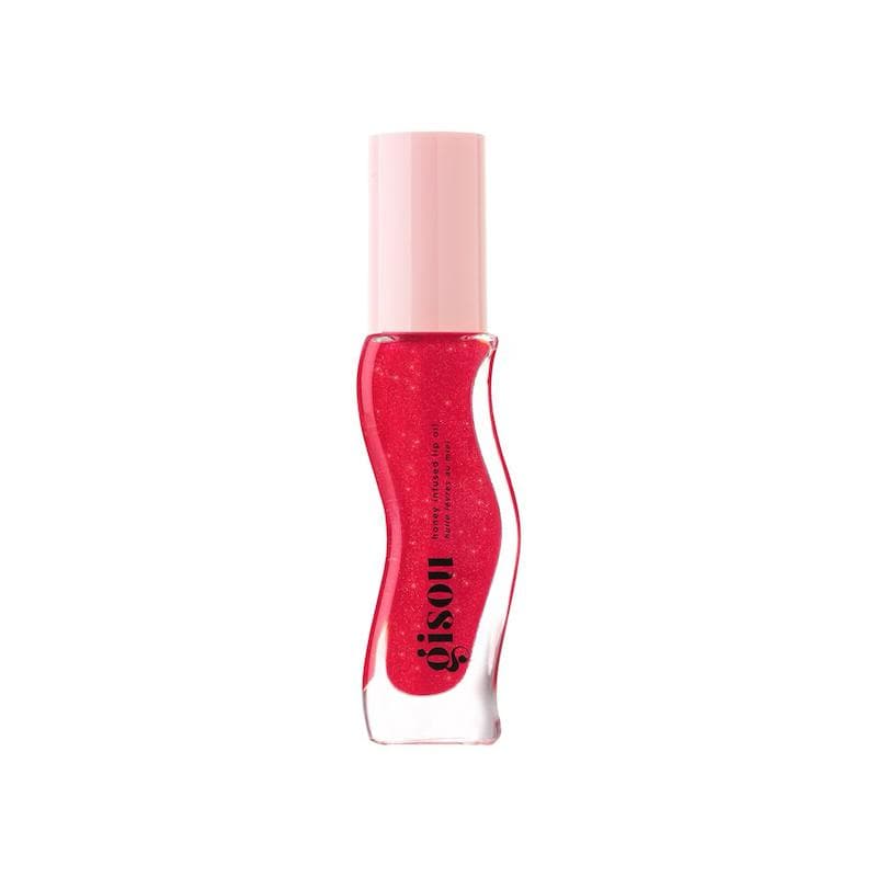 لیپ اویل گیسو رنگ چری |Gisou honey infused lip oil Cherry on the cake