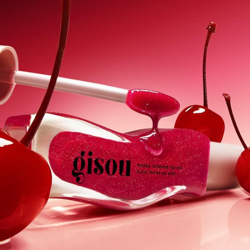 لیپ اویل گیسو رنگ چری |Gisou honey infused lip oil Cherry on the cake — تصویر ۳