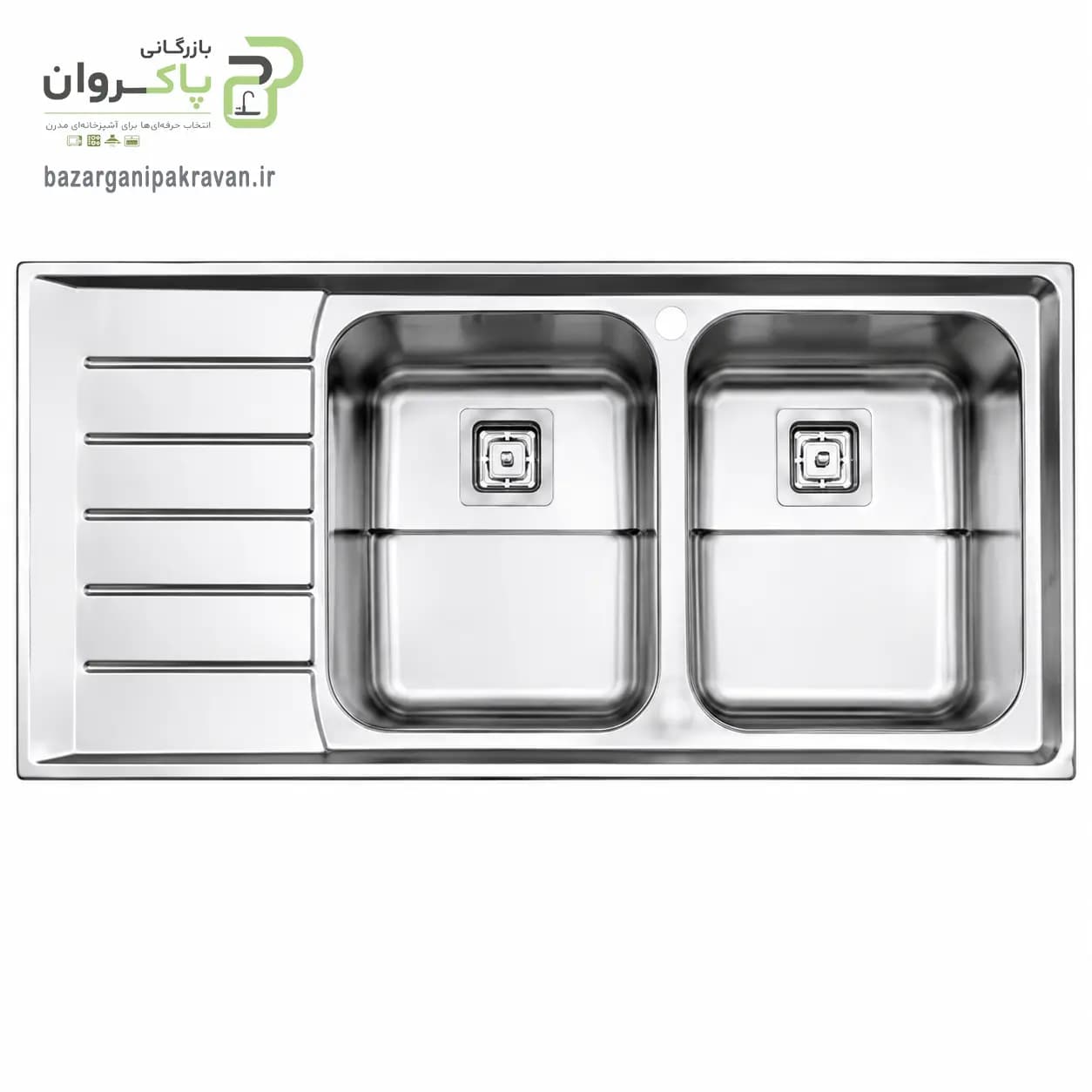 سینک ظرفشویی توکار استیل البرز 735 — تصویر ۵