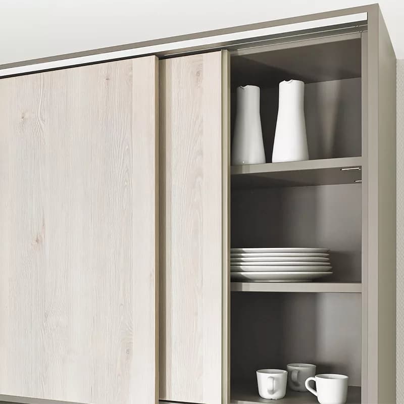مکانیزم درب ریلی تاپ لاین توکار دو درب ملونی