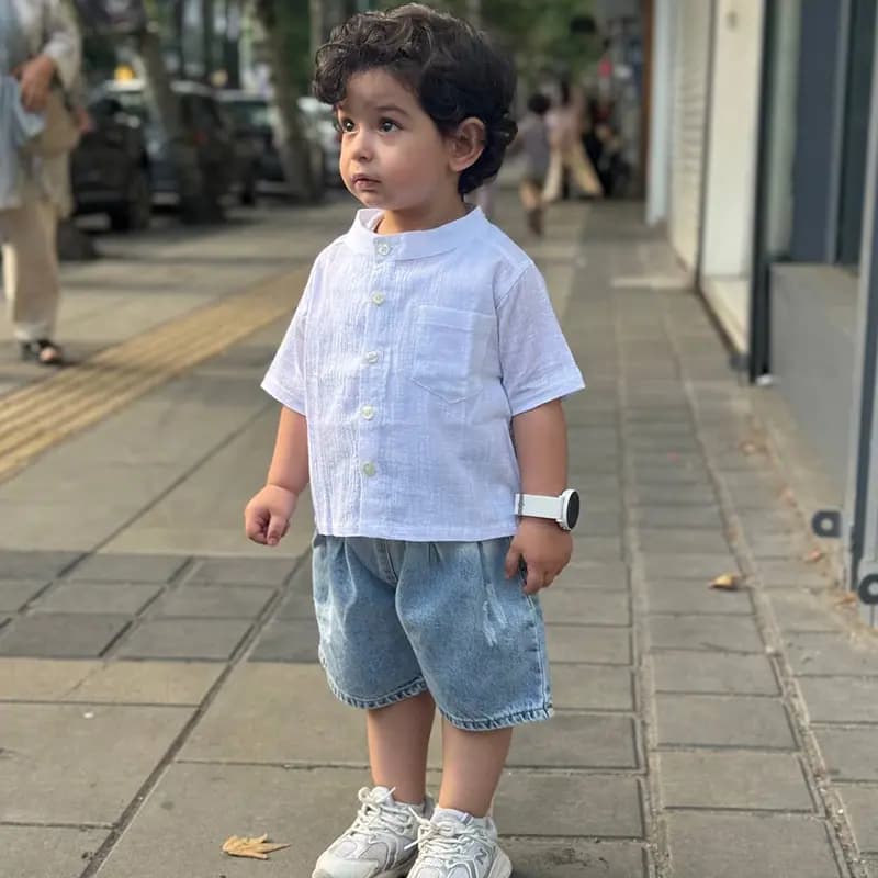 شومیز بچگانه (یقه گرد آریا) کد 4219 — تصویر ۳