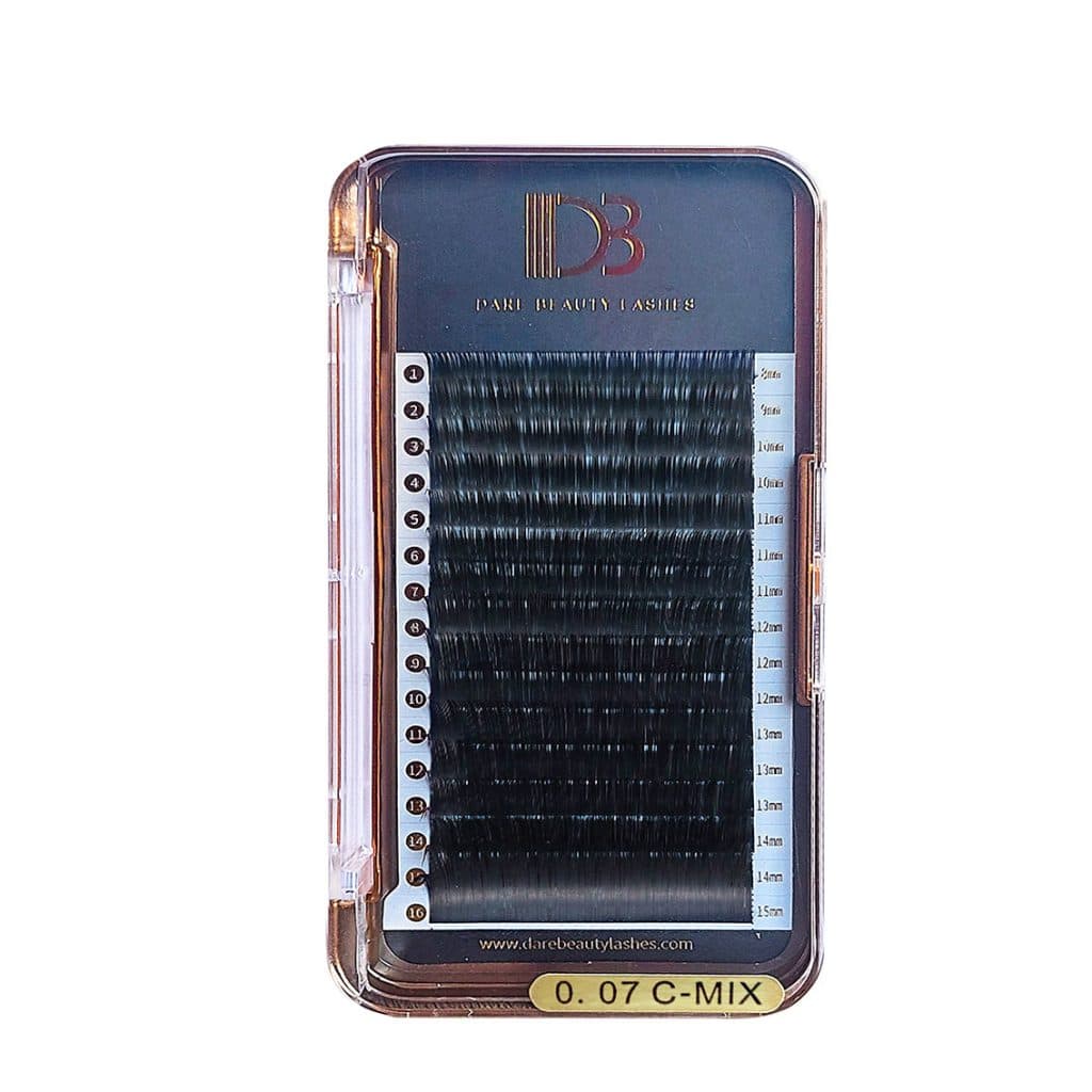 پالت مژه اکستنشن دی بی DB کد 0.07C-MIX — تصویر ۲
