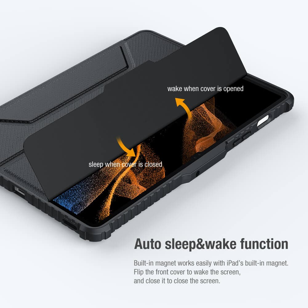 کیف bumper leather نیلکین برای تبلت سامسونگ tab S8 — تصویر ۵