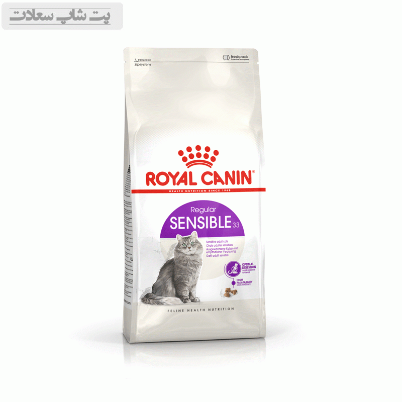 غذای خشک گربه بالغ با گوارش حساس رویال کنین Royal Canin Sensible Adult Cats وزن 400 گرم — تصویر ۲