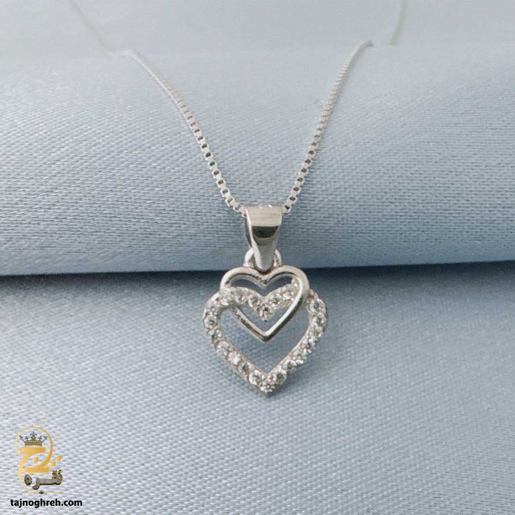گردنبند نقره ظریف زنانه طرح قلب مدل ZSW Z60