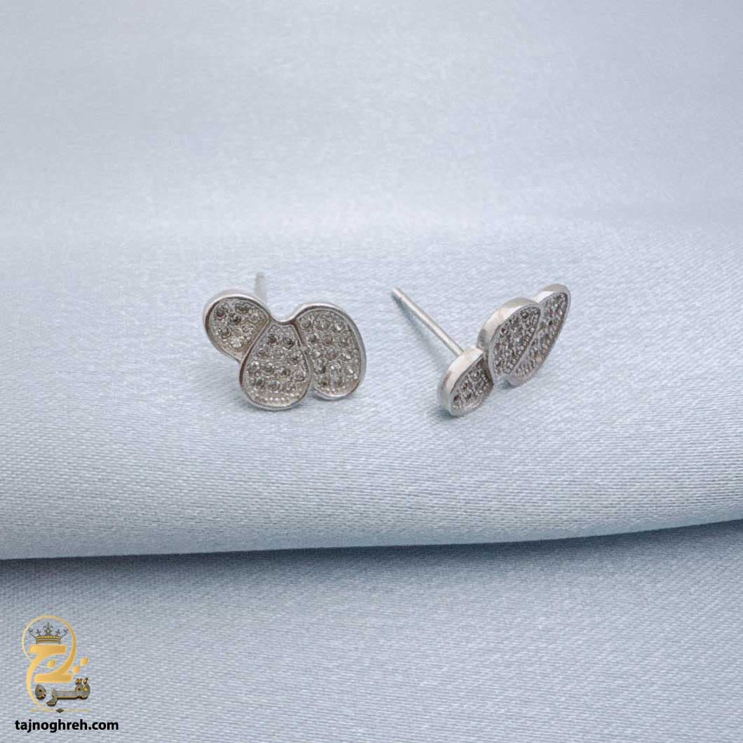 گوشواره نقره زنانه فانتزی شیک مدل ESW E80 — تصویر ۴