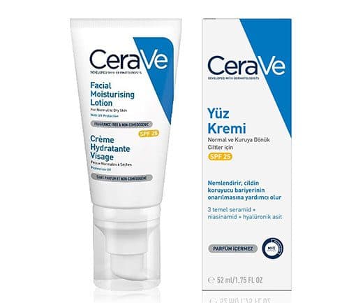 لوسیون مرطوب کننده صورت سراوی SPF50 مناسب پوست خشک تا نرمال حجم 50 میل — تصویر ۳