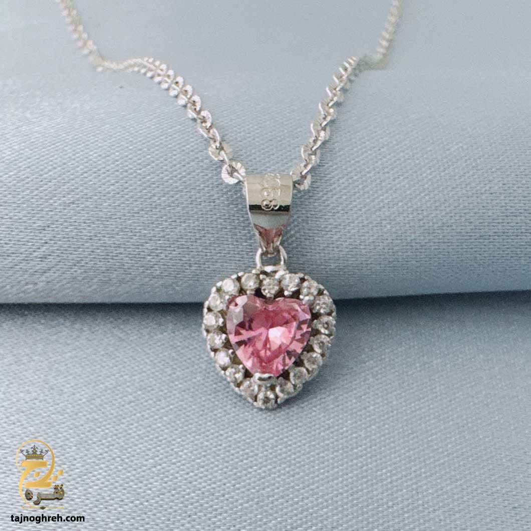 گردنبند نقره زنانه نگین دار رنگی مدل ZSW Z54
