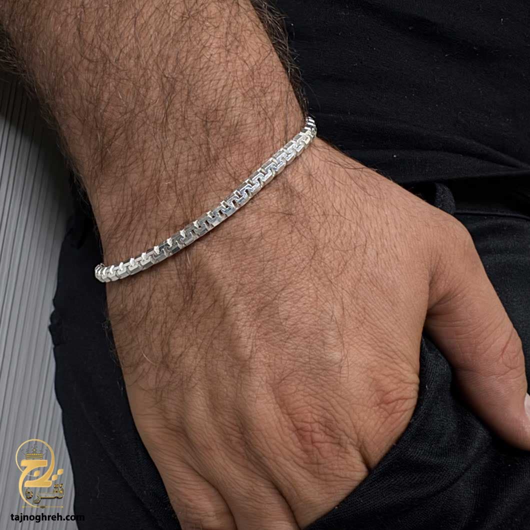 دستبند نقره مردانه ایتالیایی ورساچه مدل BSM B84 — تصویر ۲
