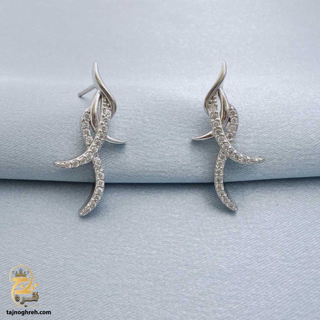 گوشواره نقره مجلسی شیک مدل ESW E88 — تصویر ۶