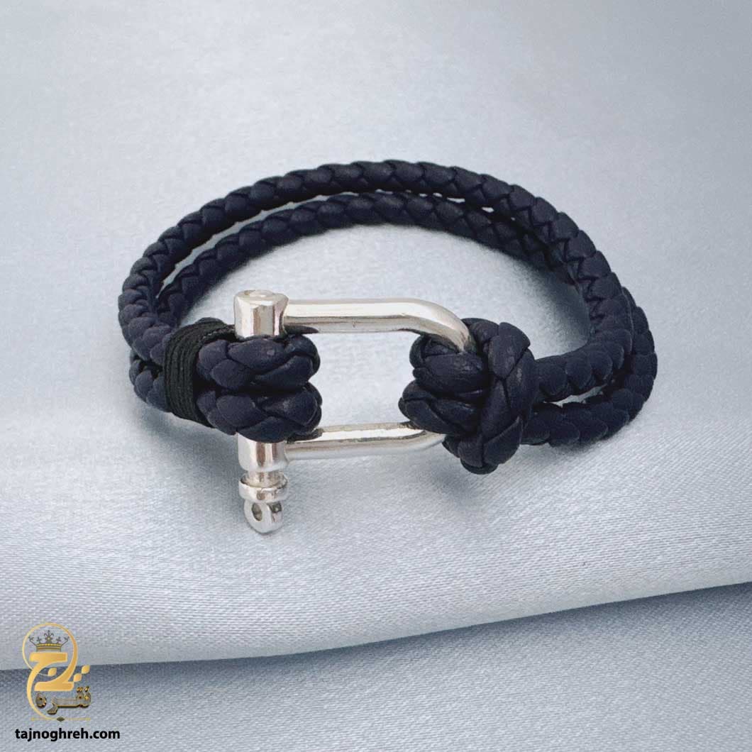 دستبند امگا نقره مردانه نعل اسپرت مدل BSM B90