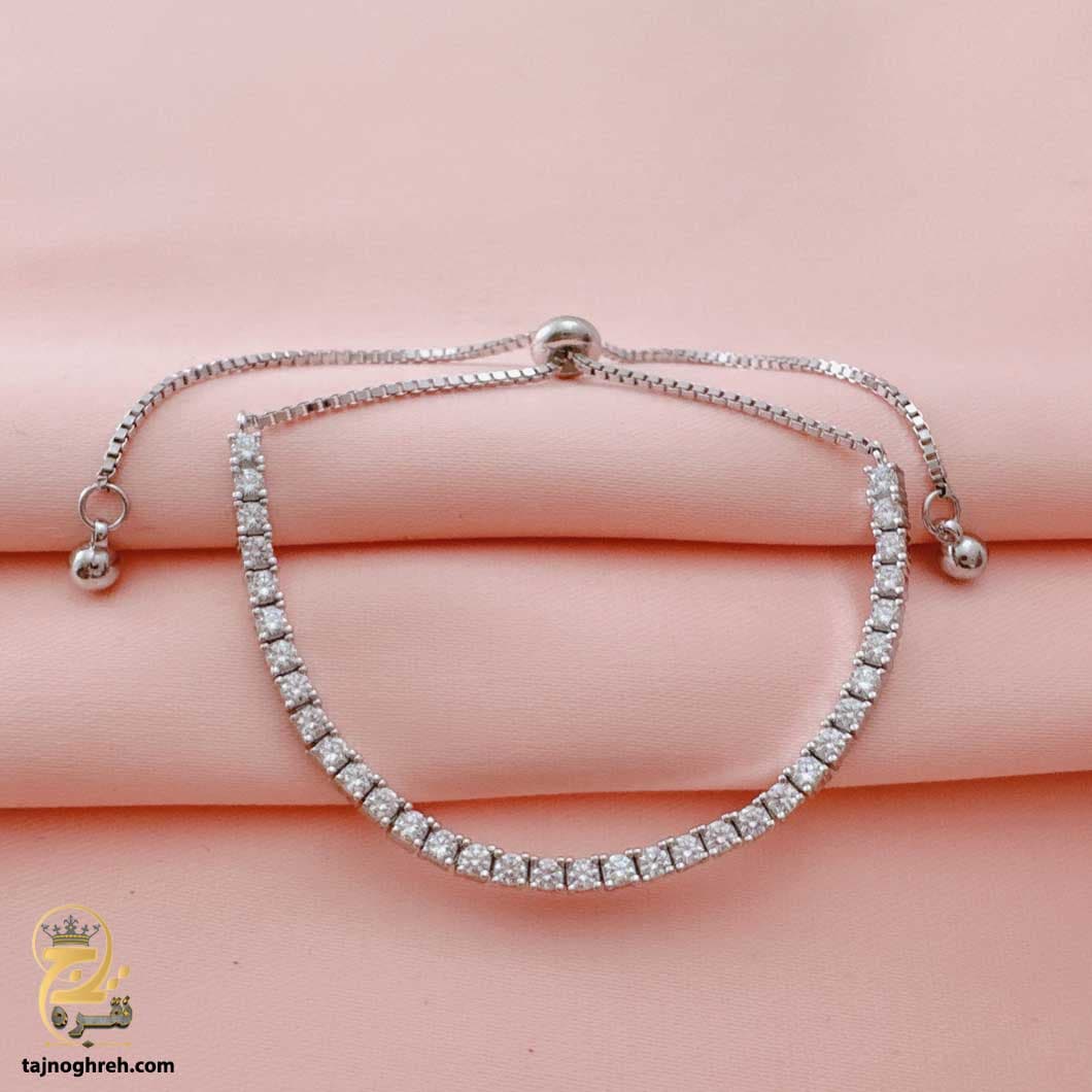 دستبند نقره تنیسی زنانه مدل DSW D55 — تصویر ۳