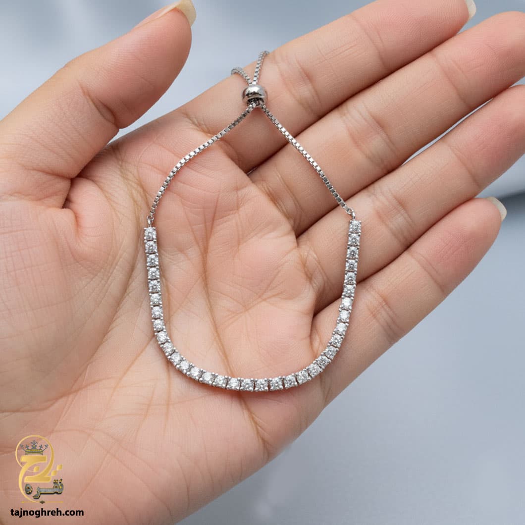 دستبند نقره تنیسی زنانه مدل DSW D55 — تصویر ۵
