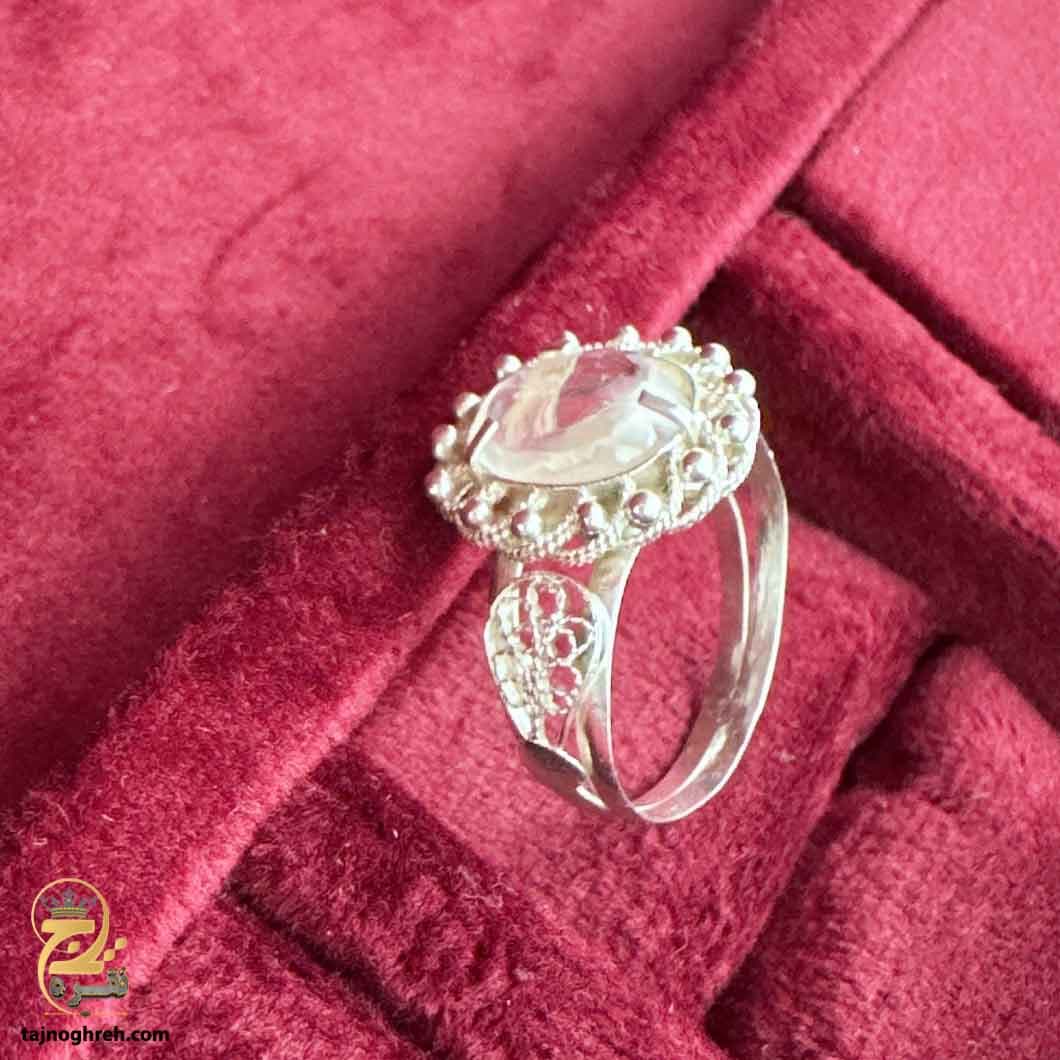 انگشتر نقره در نجف زنانه ظریف مدل RSW F62 — تصویر ۵
