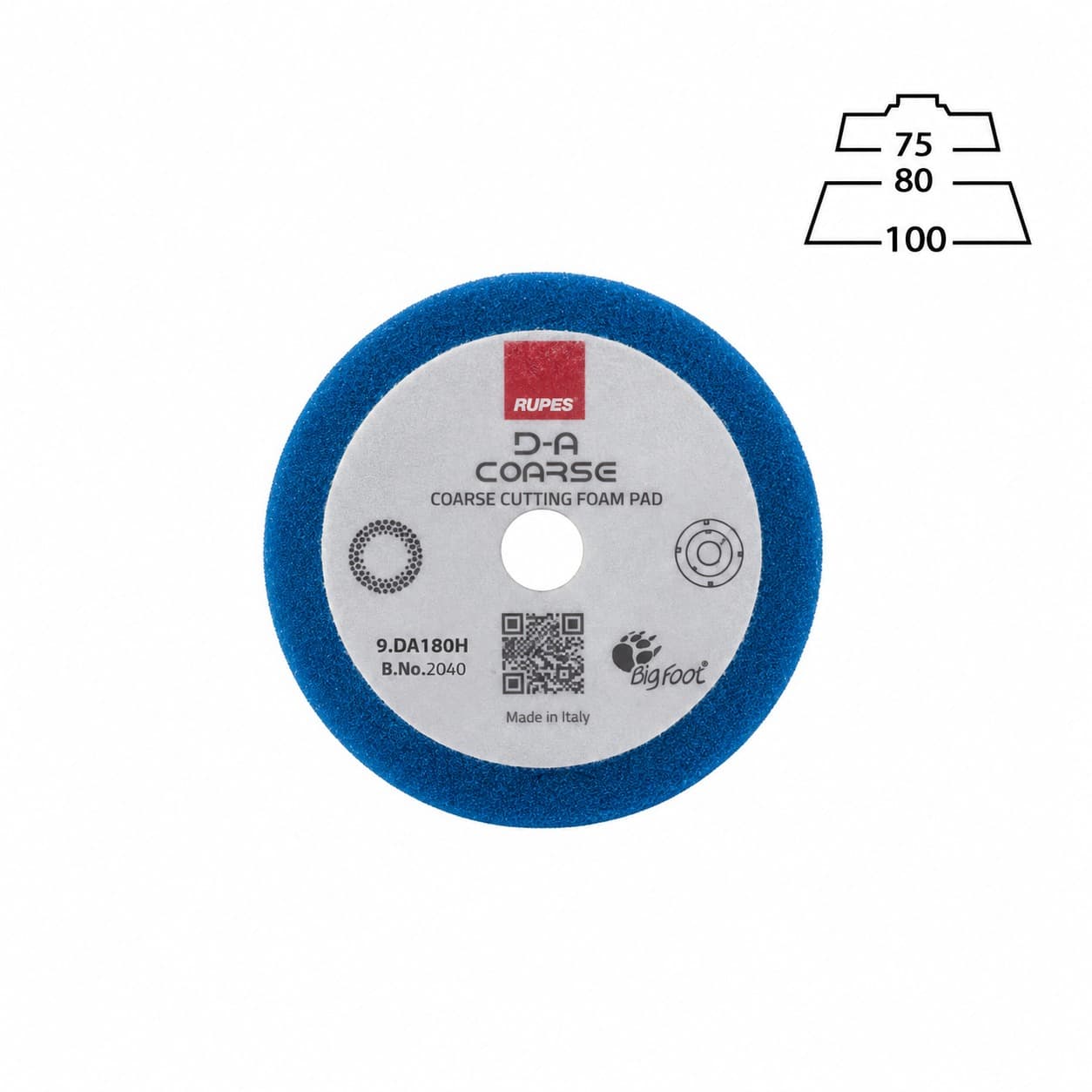 پد پولیش زبر دوال اکشن 80 میلی متری روپس مدل Rupes DA Coarse Pad 9.DA100H