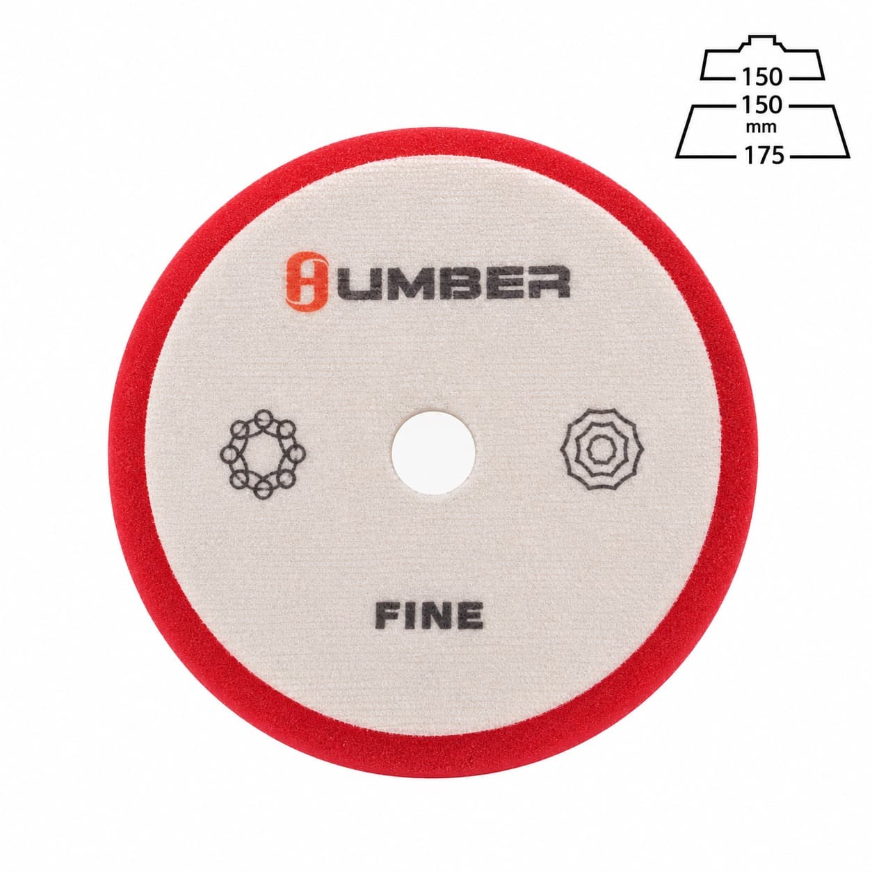پد پولیش نرم دوکاره 150 میلی متری قرمز هامبر مدل Humber Dual Action Fine Red Finishing Foam Pad 6 inch
