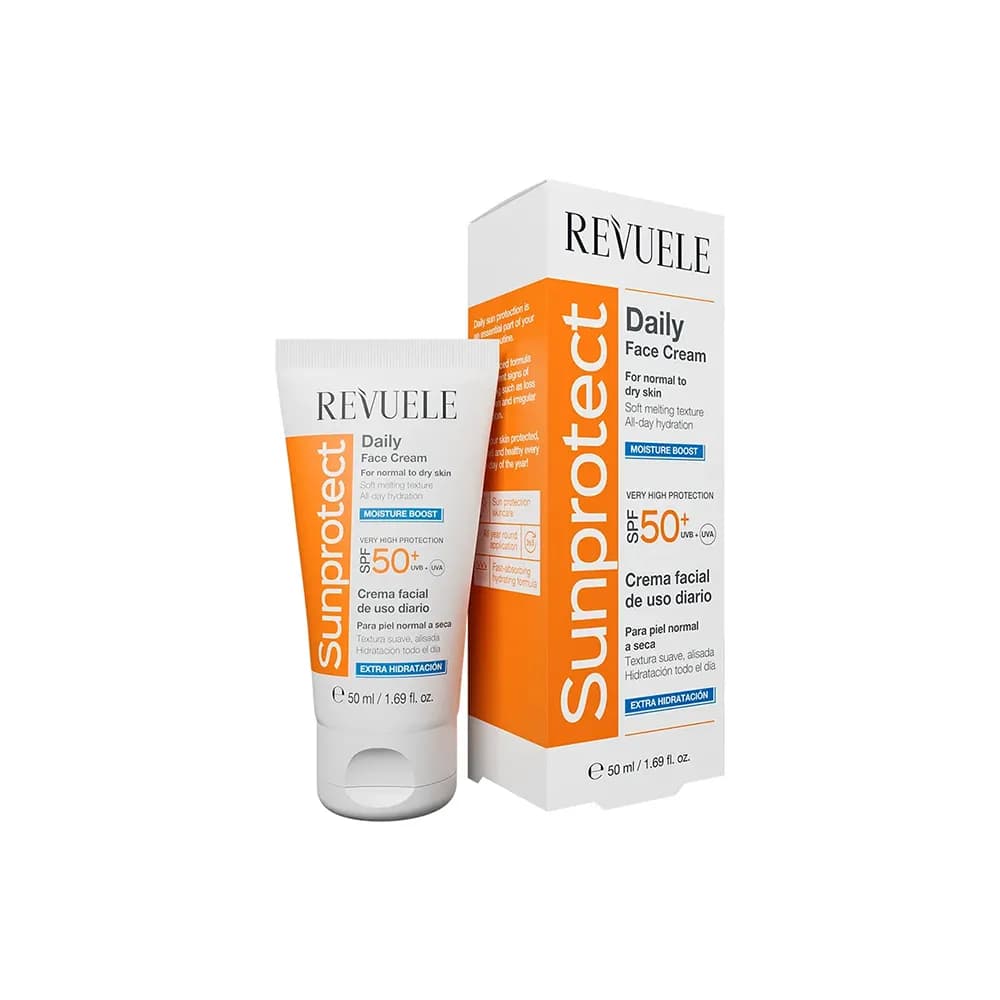 کرم ضد آفتاب بی رنگ مناسب پوست خشک و نرمال رووله SPF50 حجم 50 میل